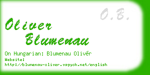 oliver blumenau business card